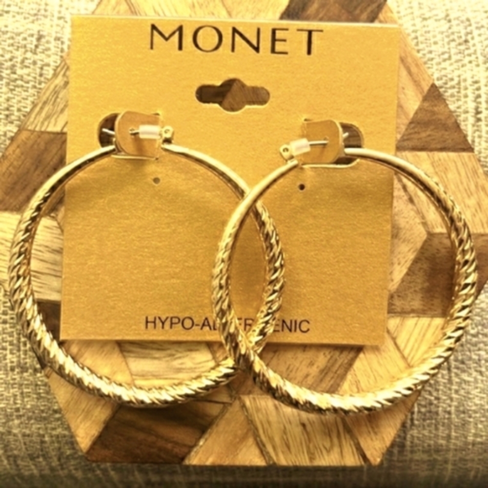 New Large Gold Loop Earrings